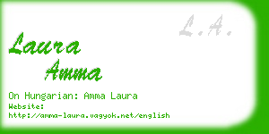 laura amma business card